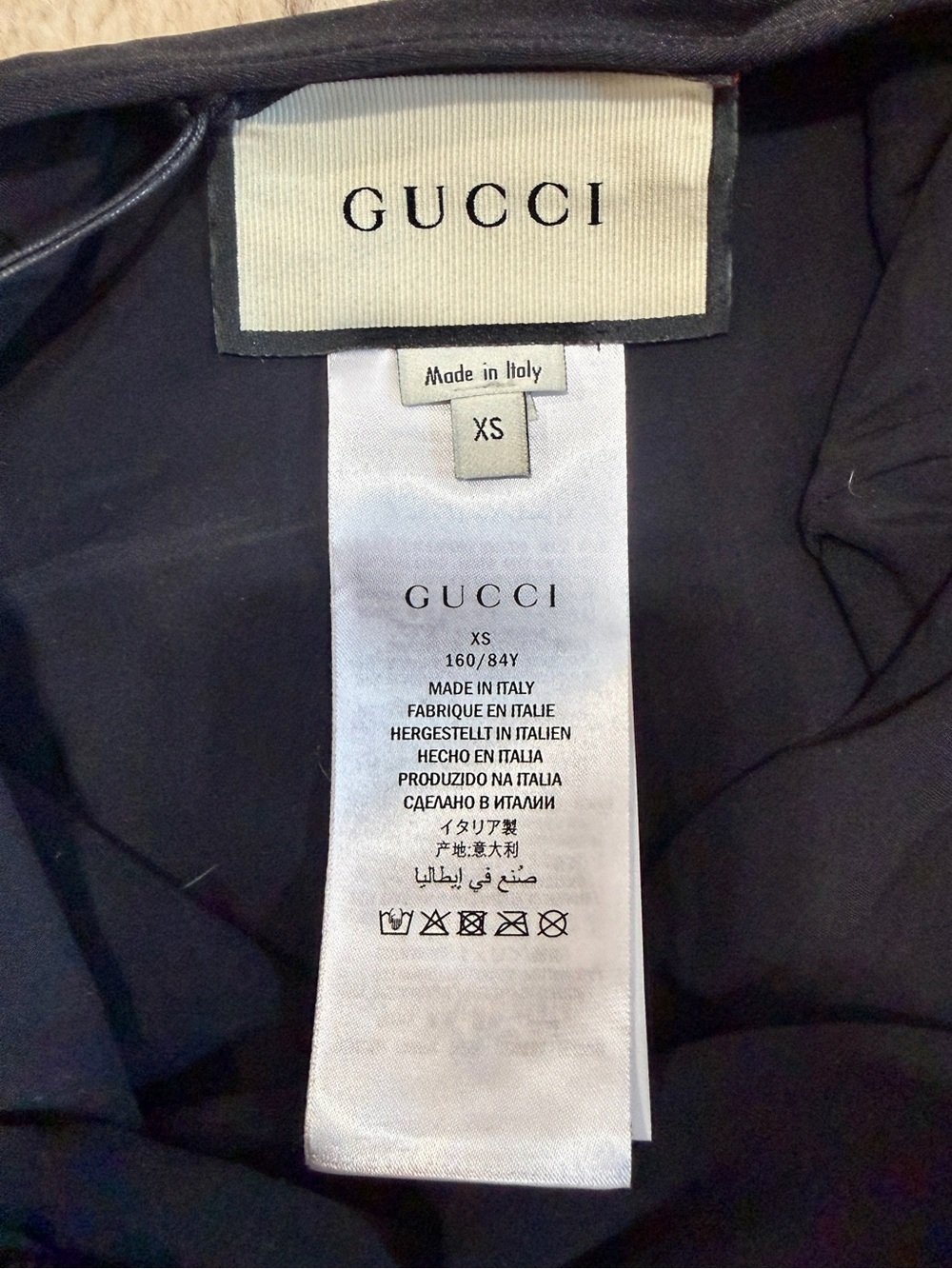Gucci Black One-Piece Swimsuit with Green and Red Logo - Picture 2 of 4